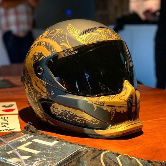 Elevate your riding glamour with a striking Gold Motorcycle Helmet. Uniting opulent aesthetics, premium build, and dependable safety, it's the epitome of luxury on two wheels. Get yours today!